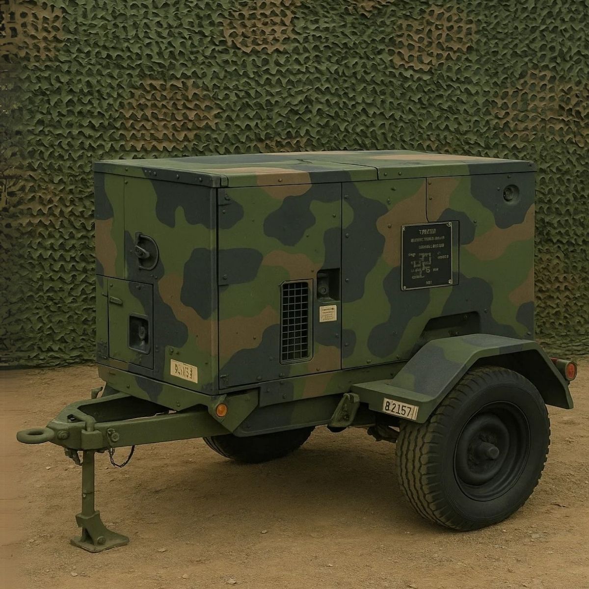 Trailer Mounted Military Generator - Field Deployment Ready