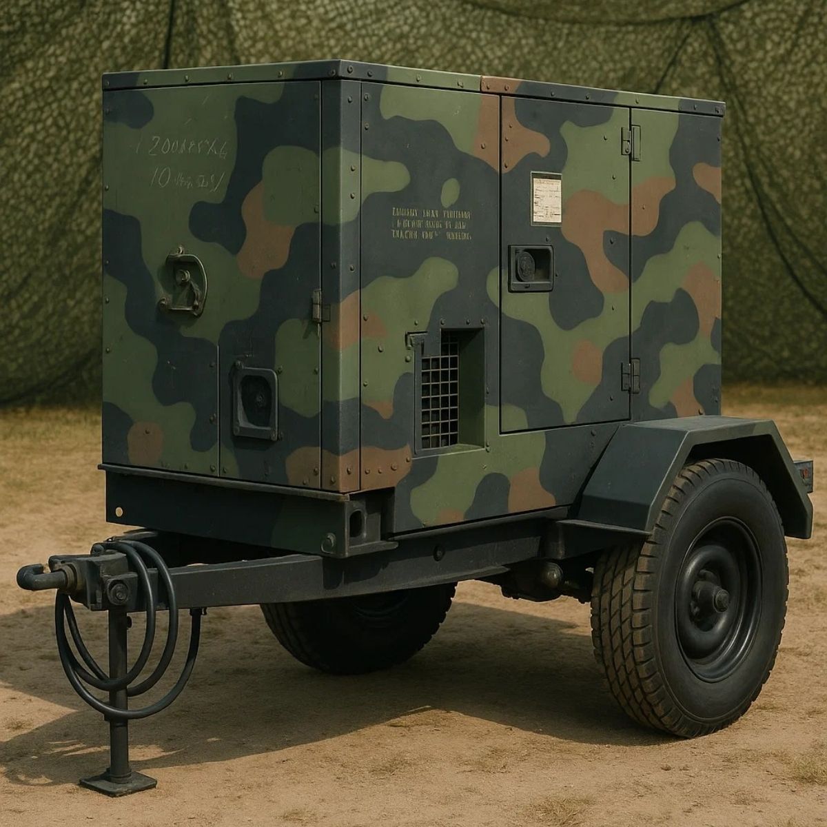 Trailer Mounted Military Generator - PowerVision 10 kVA